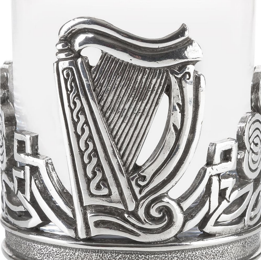 Irish Shamrock & Harp Whisky Tumbler