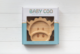 Super Cute Scottish Hairy Coo Childrens Bamboo Segmented Suction Dining Plate