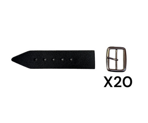 Kilt Strap and Buckle 1.25"-  Quality 3mm Leather x 20
