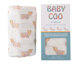 Super Cute Scottish Hairy Coo Baby Coo Bamboo Cotton Muslin Swaddle Cloth