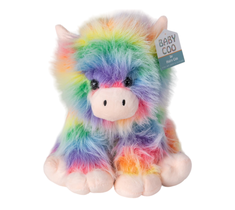 Hairy Coo Fluffy Rainbow Plush Toy