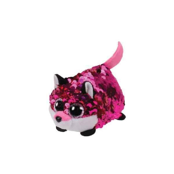TY Official Flippable Sequin Colour Changing Teeny Ty Plush Soft Toy - Jewel Fox