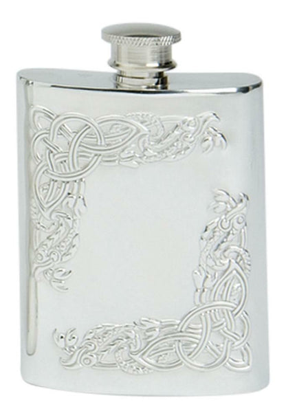 Serpent Edged Hip Flask