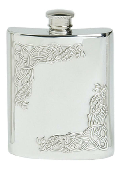 Serpent Edged Hip Flask