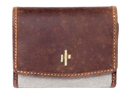 Small Grey Canvas Flap Over Purse