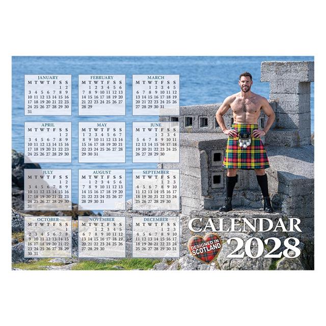 Men In Kilts Large Calendar 2027