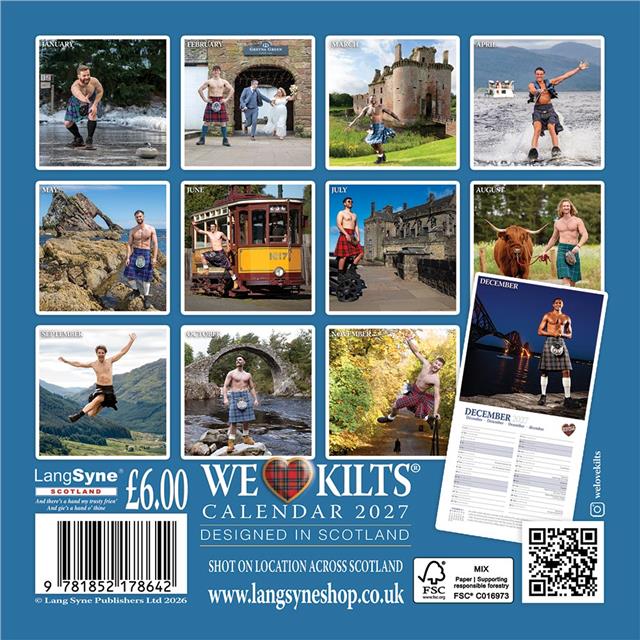 Men In Kilts Compact Calendar 2027