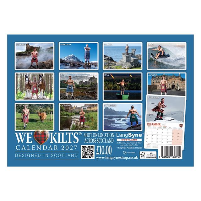 Men In Kilts Large Calendar 2027