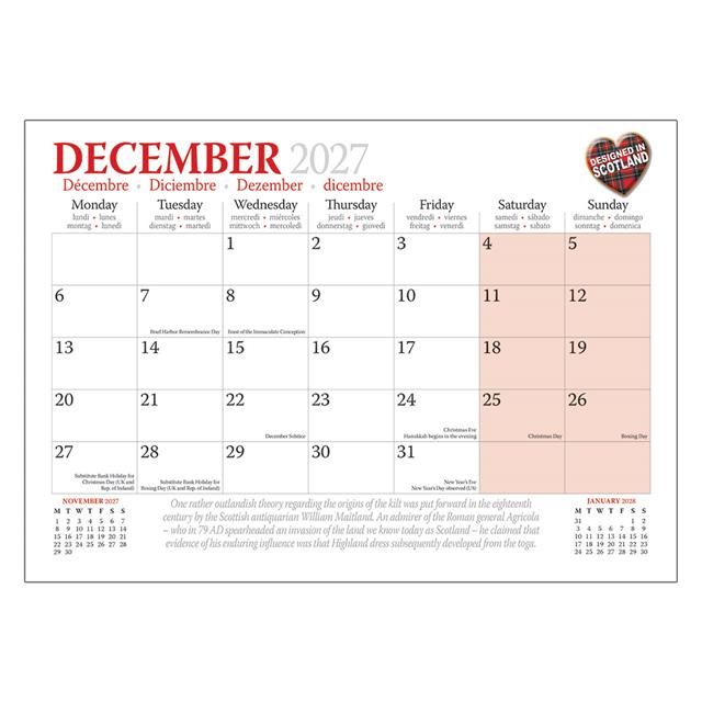 Men In Kilts Large Calendar 2027