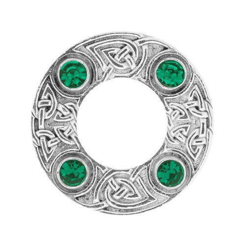 4 Stone Dancers Celtic Plaid Brooch