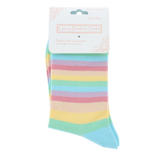 Pastel Stripe Bamboo Socks