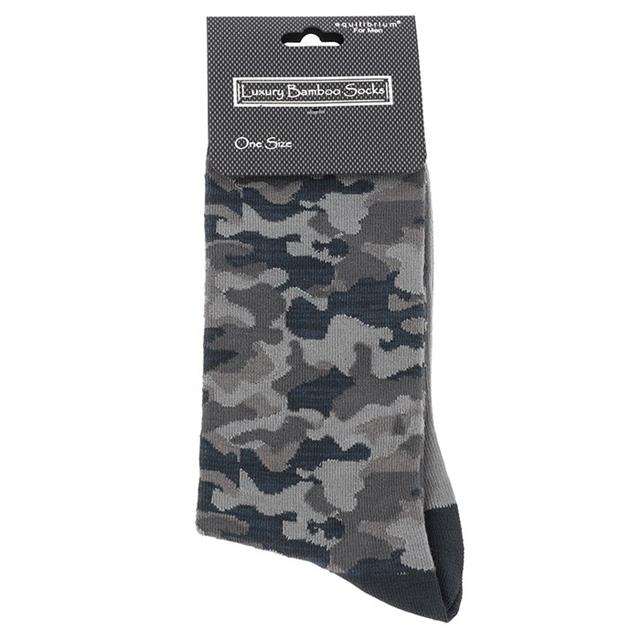 Men's Grey Camo Bamboo Socks