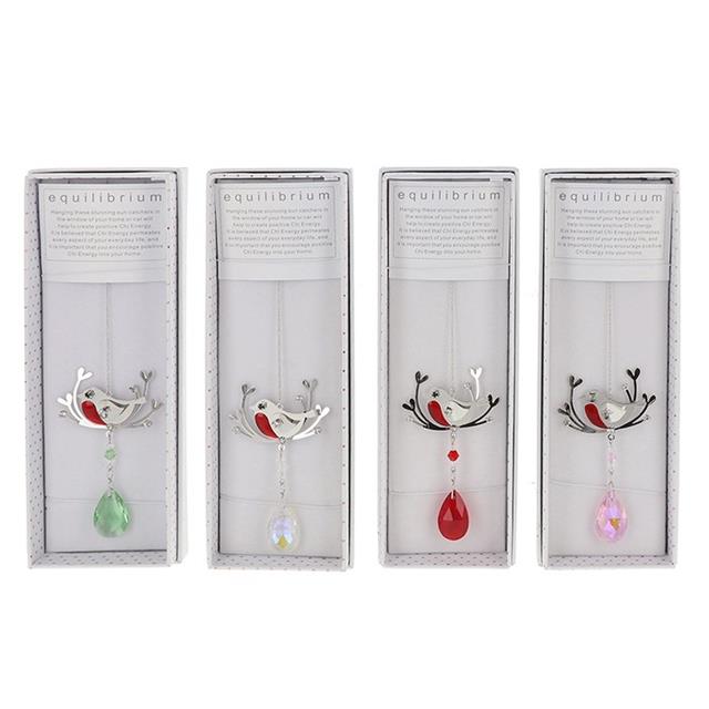 Pretty Hanging Robin Crystal Suncatcher