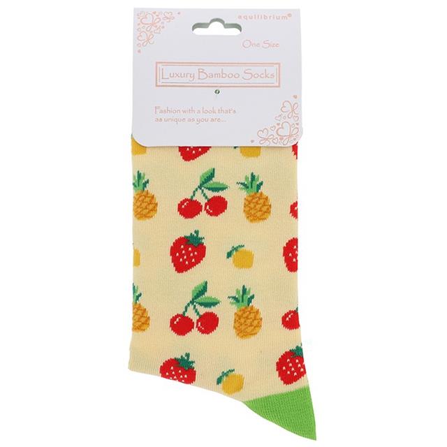 Yellow Fruit Bamboo Socks