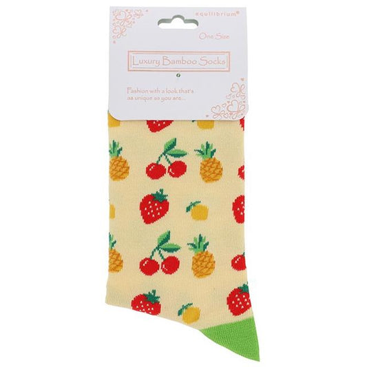 Yellow Fruit Bamboo Socks