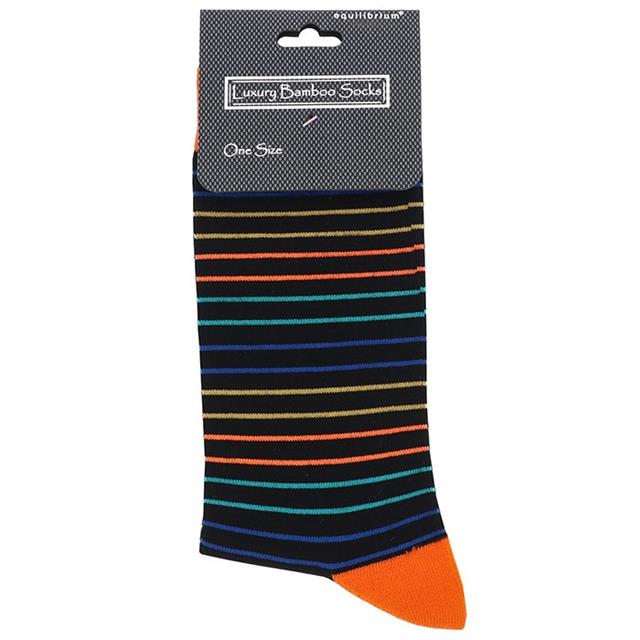 Men's Black Stripe Bamboo Socks