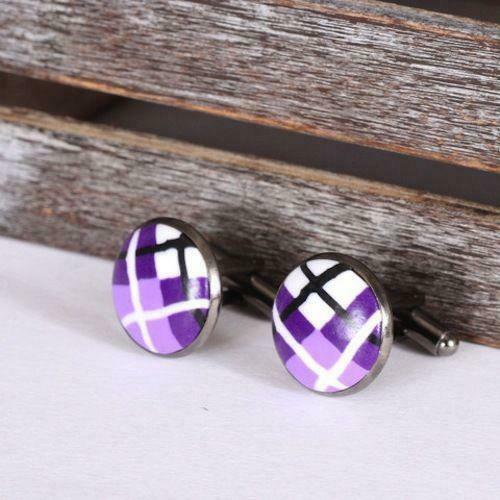 Purple Tartan Cufflinks