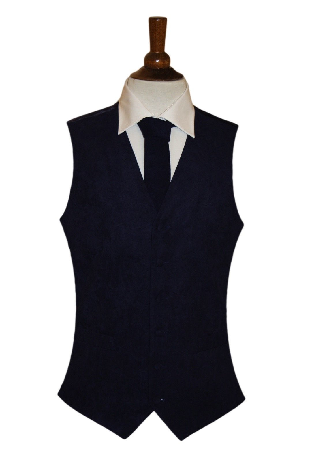 Suede Effect Gents Waistcoat Vest - Navy