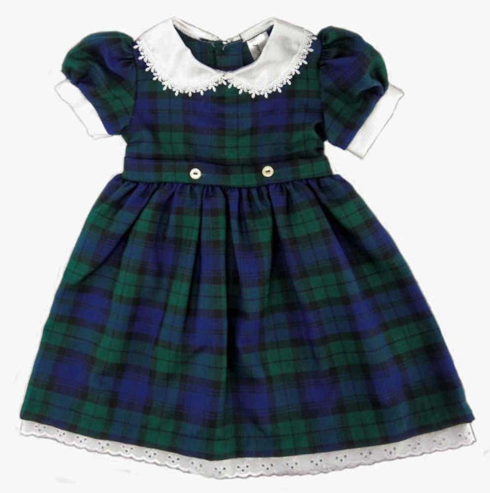 Glen Appin of Scotland Tartan Dress with Belt Ties - Blackwatch