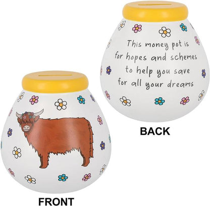 Highland Cow Money Pot