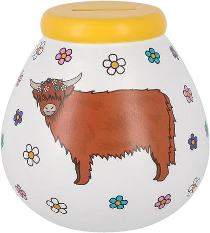Highland Cow Money Pot