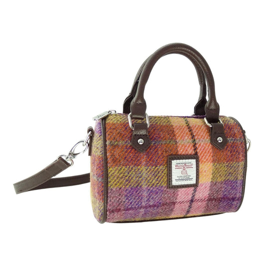 Harris Tweed Peach Purple Mini Bowling Bag