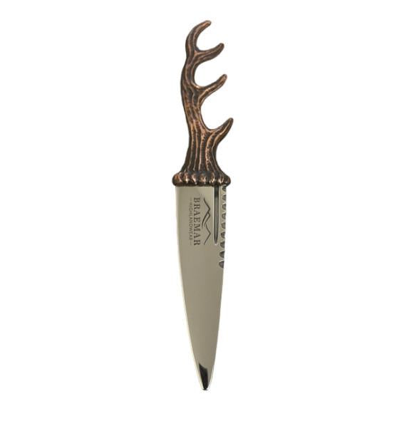 Stunning Pewter Stag Antler Design Scottish Highland Sgian Dubh - 3 Finsihes Available