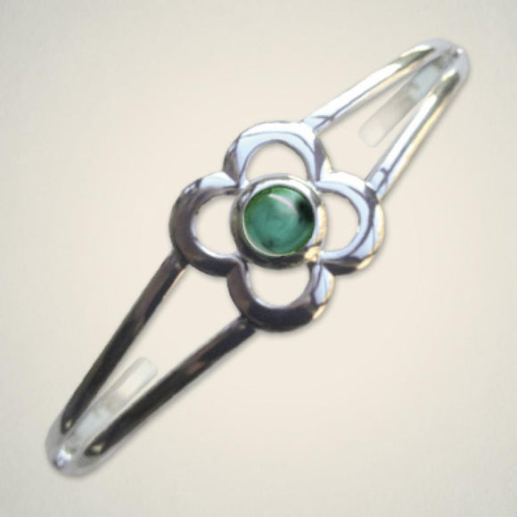May (Emerald) Birthstone Bangle Bracelet