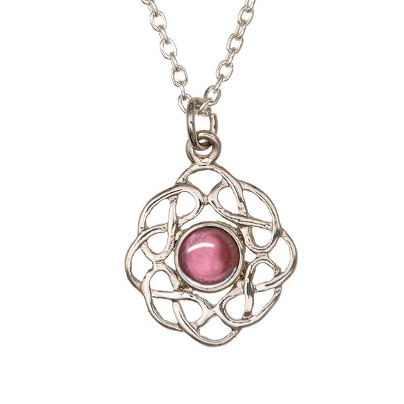 February Amethyst Celtic Knot Birthstone Necklace