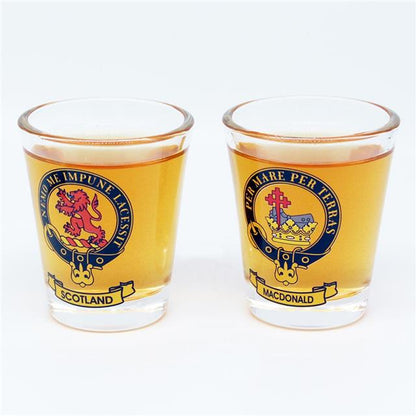 Colourful Clan Crest Shot Glass - Set Of 6