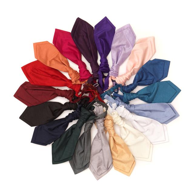 Gents Cravat Ruche Tie - Range Of Colours