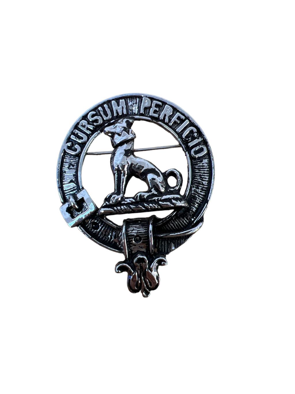 Hunter Clan Crest Pewter Cap Badge Brooch