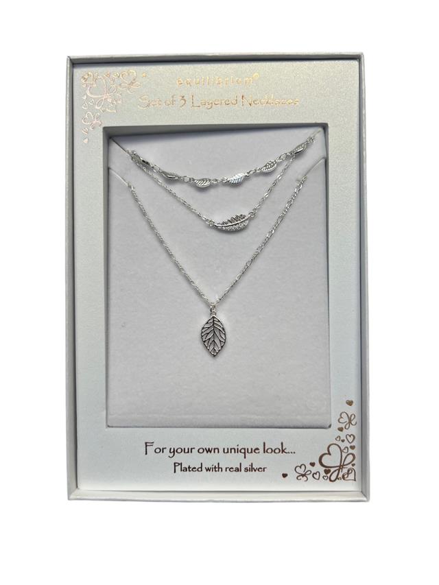 3 Layered Leaf Necklaces