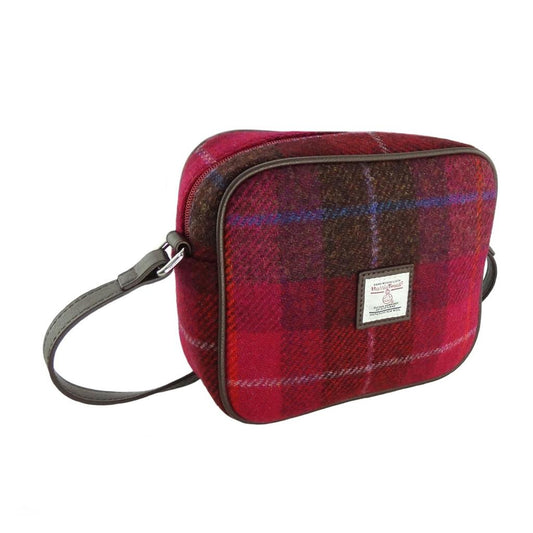 Deep Pink Tweed Almond Handbag
