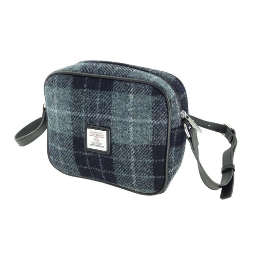Grey & Black Tweed Almond Handbag