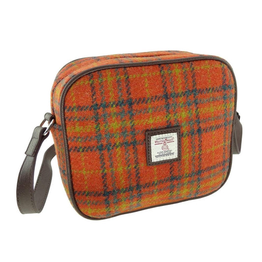 Deep Orange Tweed Almond Handbag