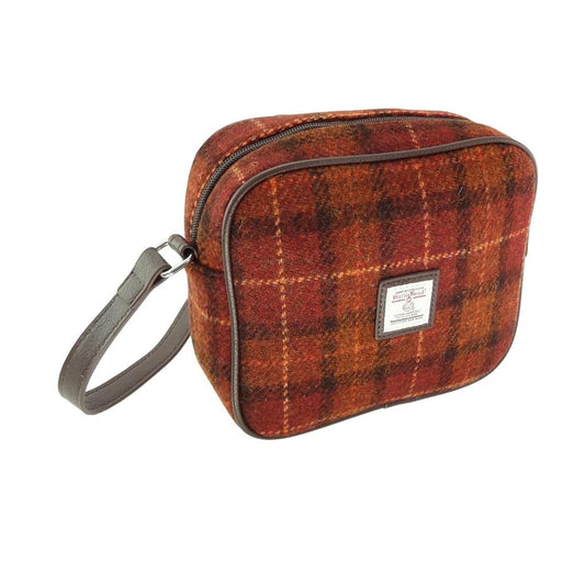 Rust Orange Tweed Almond Handbag