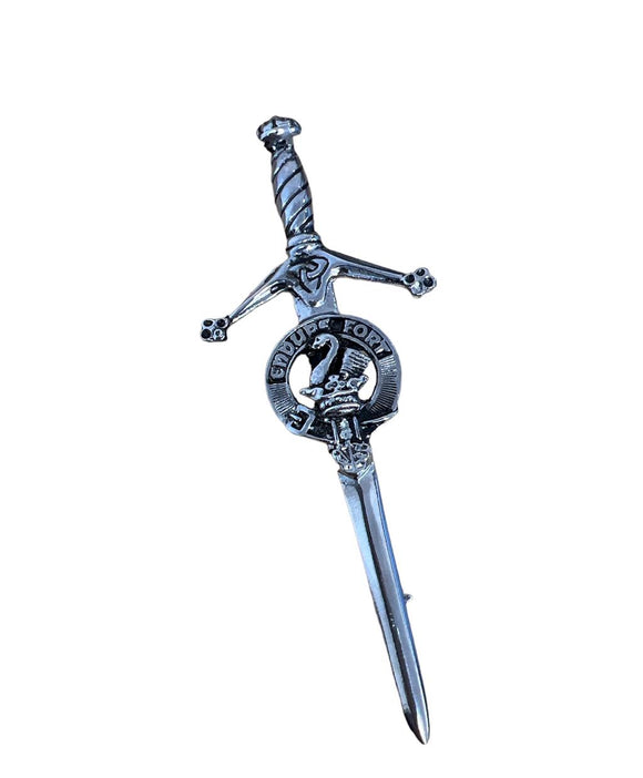 Lindsay Clan Crest Pewter Sword Kilt Pin