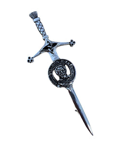 Menzies Clan Crest Pewter Sword Kilt Pin