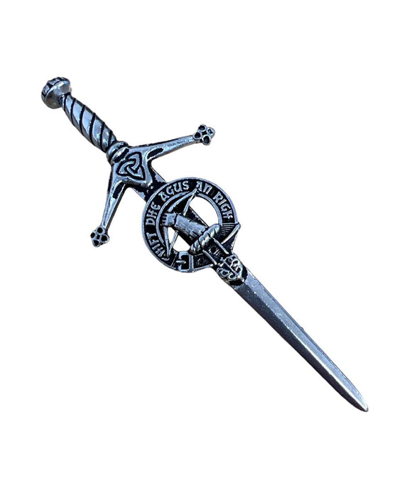 MacInnes Clan Crest Pewter Sword Kilt Pin
