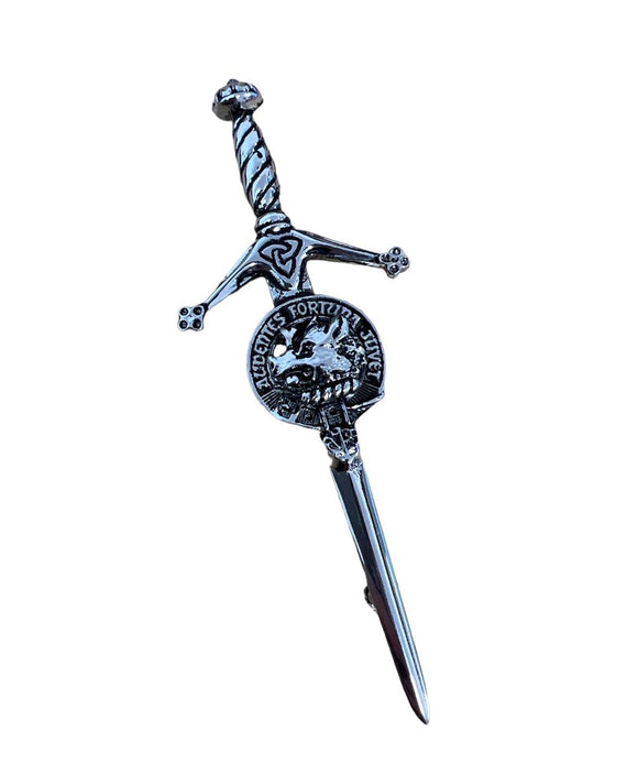 MacKinnon Clan Crest Pewter Sword Kilt Pin