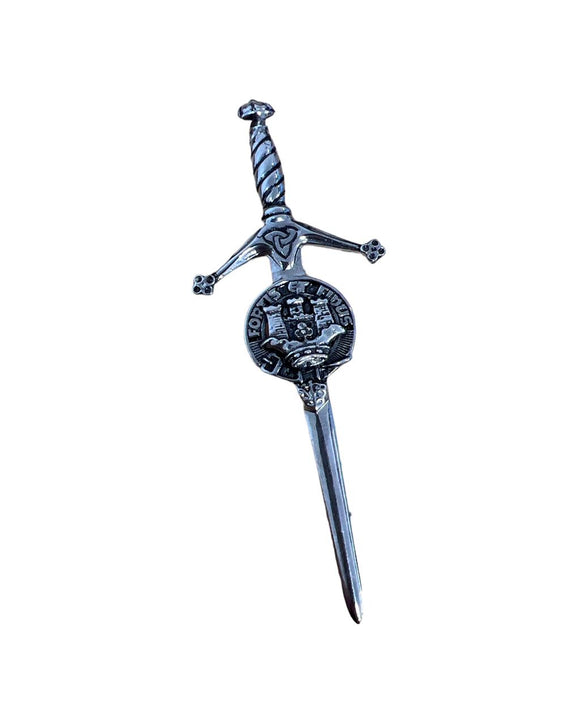 MacLachlan Clan Crest Pewter Sword Kilt Pin