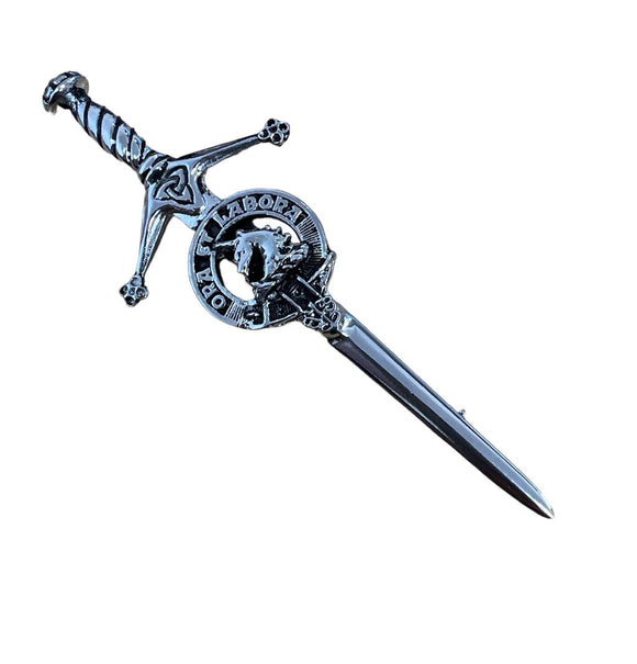 Ramsay Clan Crest Pewter Sword Kilt Pin