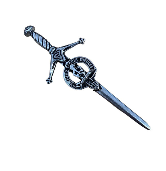 Robertson Clan Crest Pewter Sword Kilt Pin