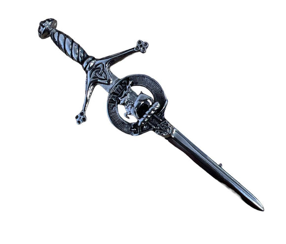 Scott Clan Crest Pewter Sword Kilt Pin