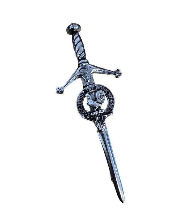 Sinclair Clan Crest Pewter Sword Kilt Pin