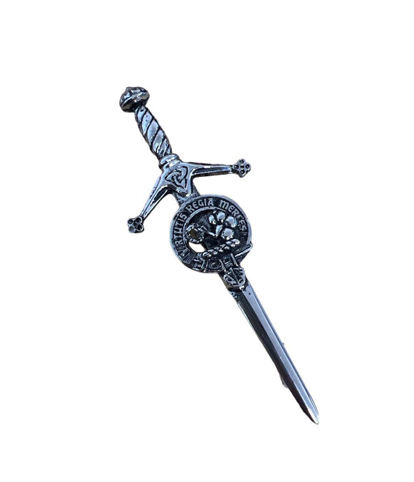 Skene Clan Crest Pewter Sword Kilt Pin