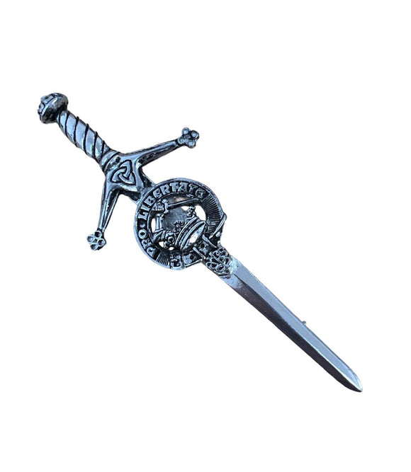 Wallace Clan Crest Pewter Sword Kilt Pin