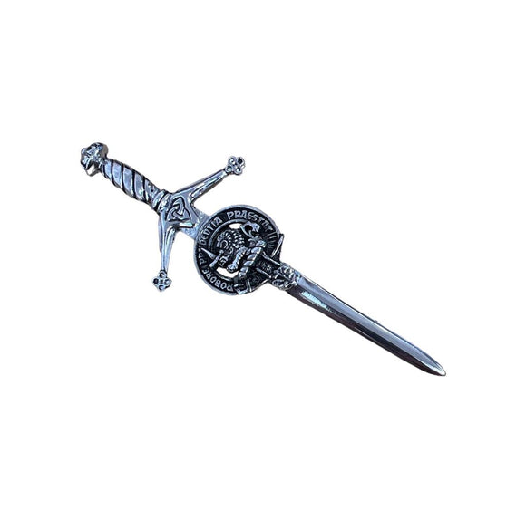 Young Clan Crest Pewter Sword Kilt Pin