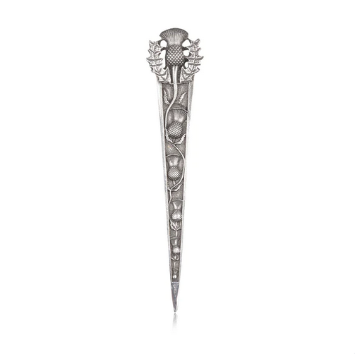 Scottish Thistle Flower Handcrafted Polished Pewter Kilt Pin